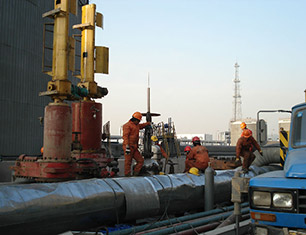 Tianjin nanjiang port oil depot pipe cutting project